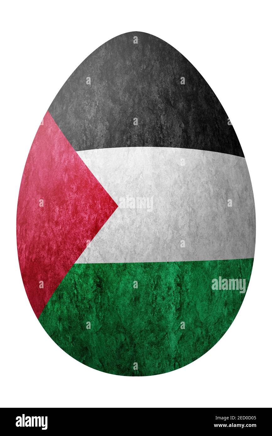 Palestina uovo di Pasqua, bandiera nazionale uovo, Clipping percorso Foto Stock