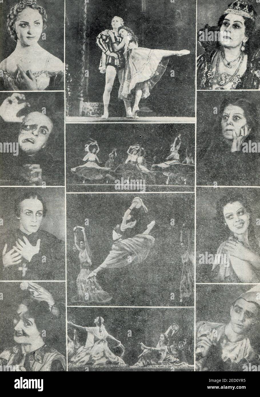 Il programma Concert per il 1955 Novosibirsk Opera e Ballet Theatre, pubblicato per la prima volta nel 1955 in URSS. Foto Stock