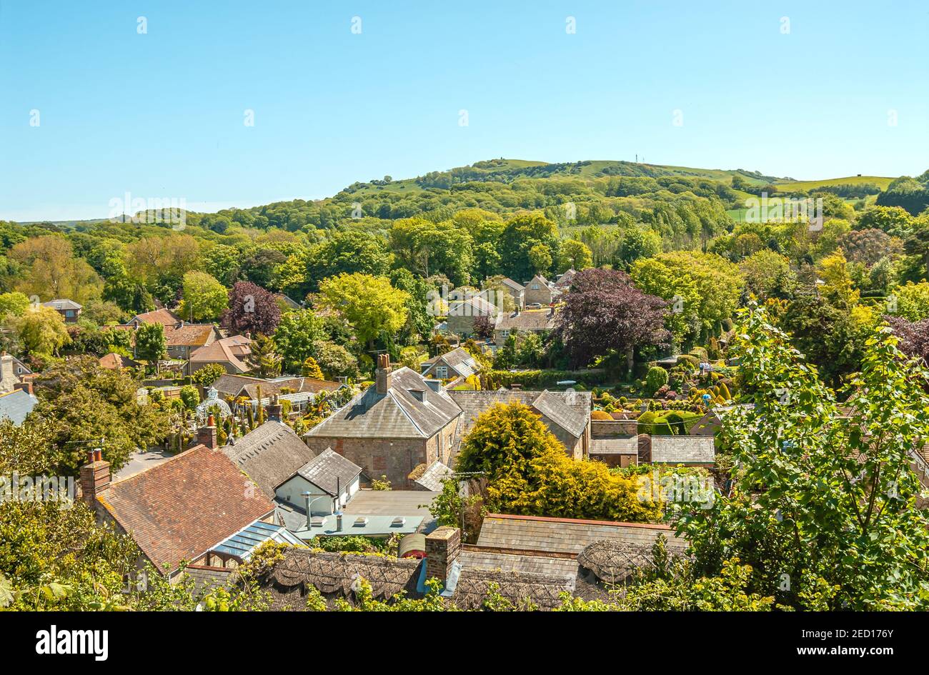 Villaggio Godshill sull'Isola di Wight, Inghilterra del Sud Foto Stock