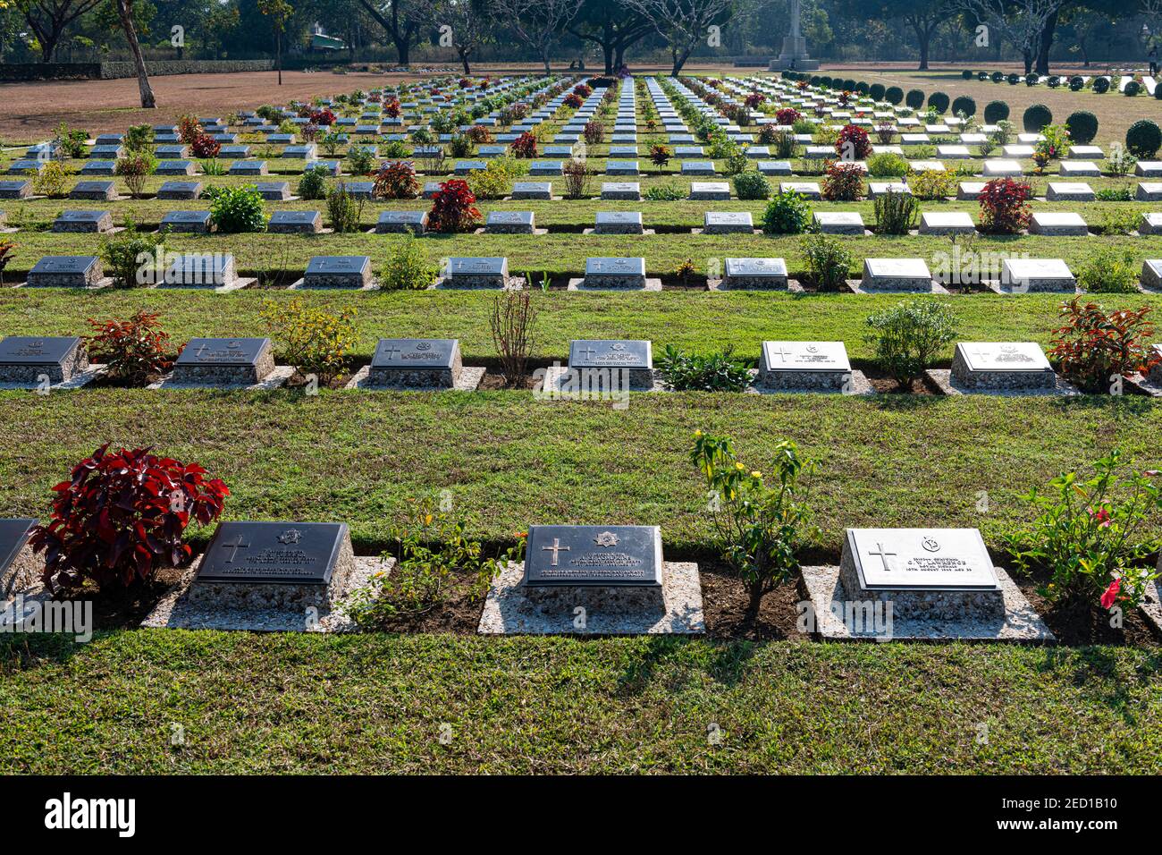 Cimitero di guerra di Thanbyuzayat, Thanbyuzayat, stato di Mon, Myanmar Foto Stock