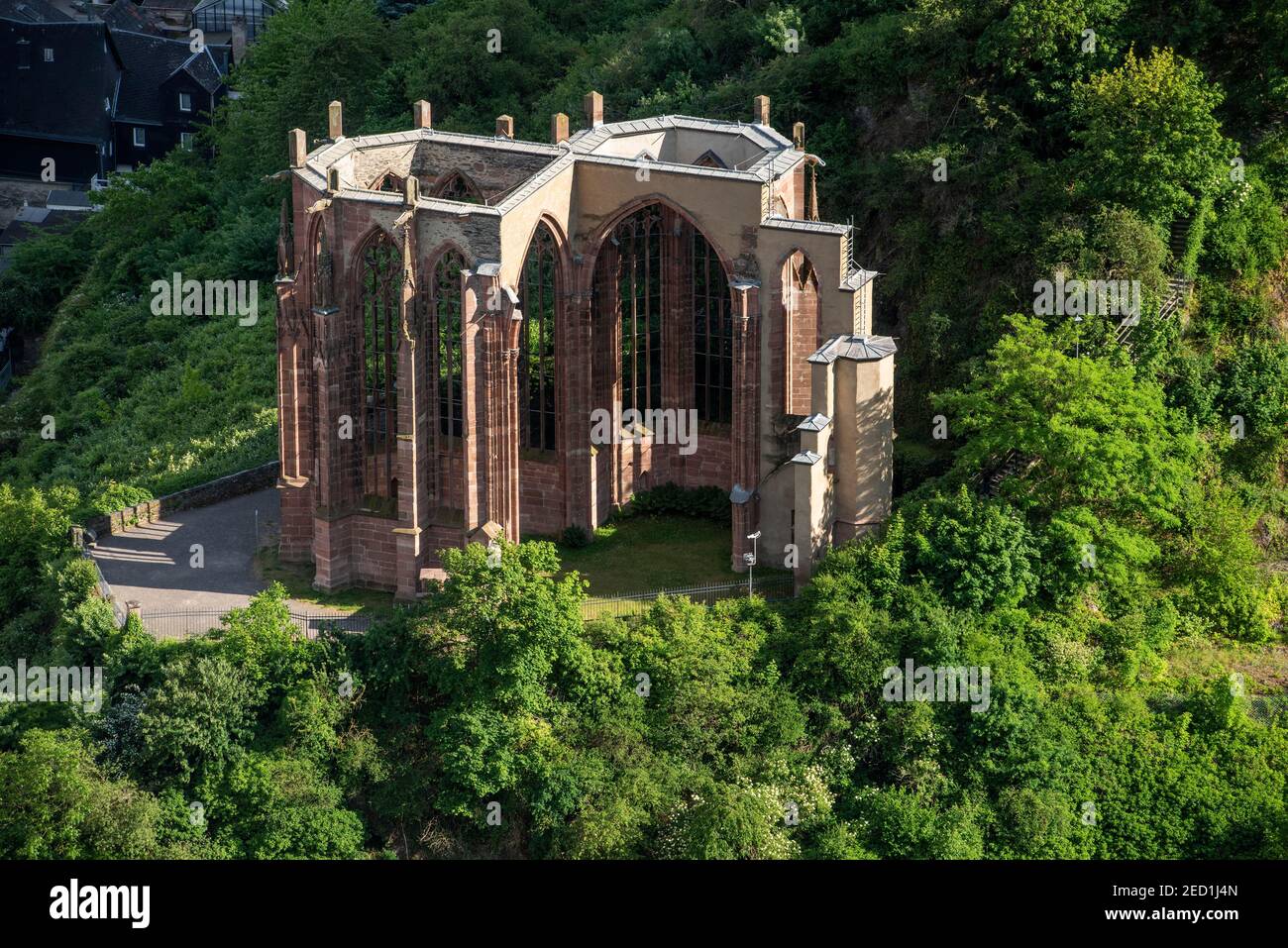 Werner Chapel, Alto Reno Valley Patrimonio dell'Umanità, Bacharach, Renania-Palatinato, Germania Foto Stock