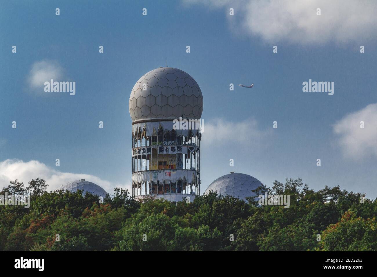 Stazione di ascolto NSA, Lost Place, Berlino, Germania Foto Stock