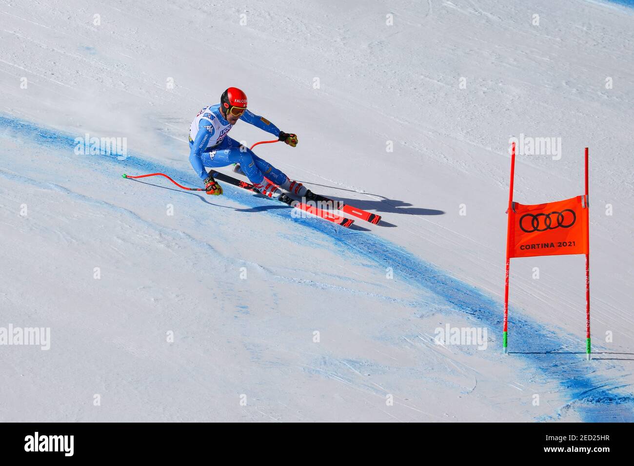 VertIGINE, Cortina (BL), Italy, 14 Feb 2021, INNERHOFER Christof ITA nel corso del 2021 FIS Alpine World SKI Championships - Downhill - uomini, gara di sci alpino - Foto Luca Tedeschi / LM Foto Stock