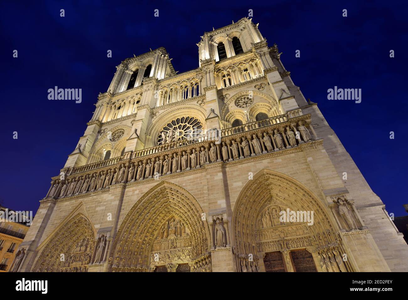 Cattedrale di Notre Dame de Paris, Place Jean-Paul-II, Île de la Cité, 4° arrondissement, Parigi, Francia Foto Stock