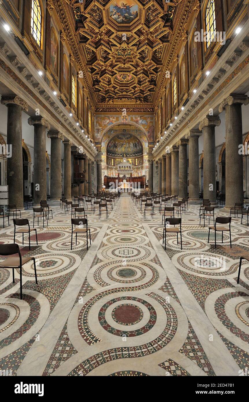 Italia, Roma, basilica di Santa Maria in Trastevere Foto Stock