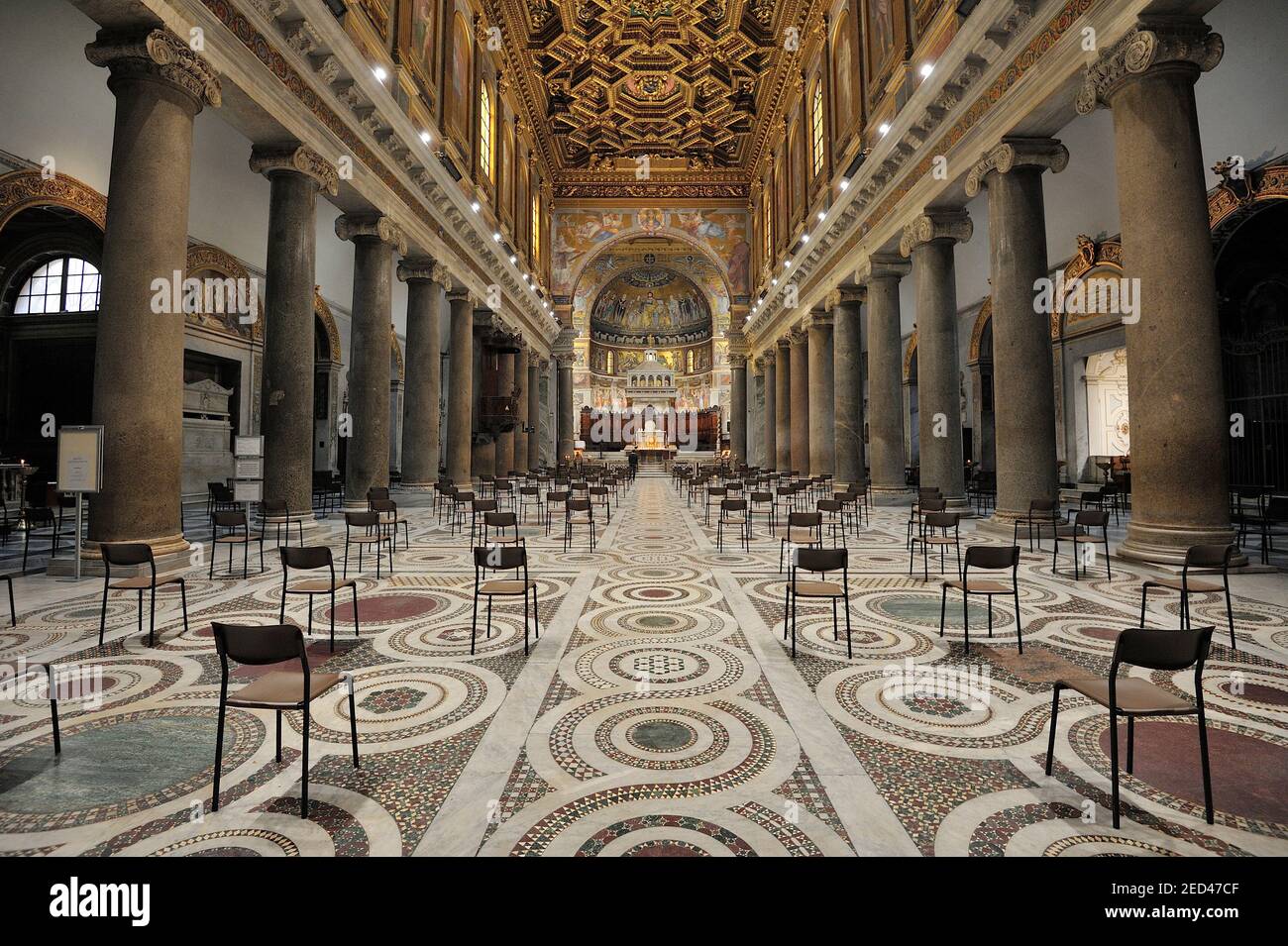 Italia, Roma, basilica di Santa Maria in Trastevere Foto Stock
