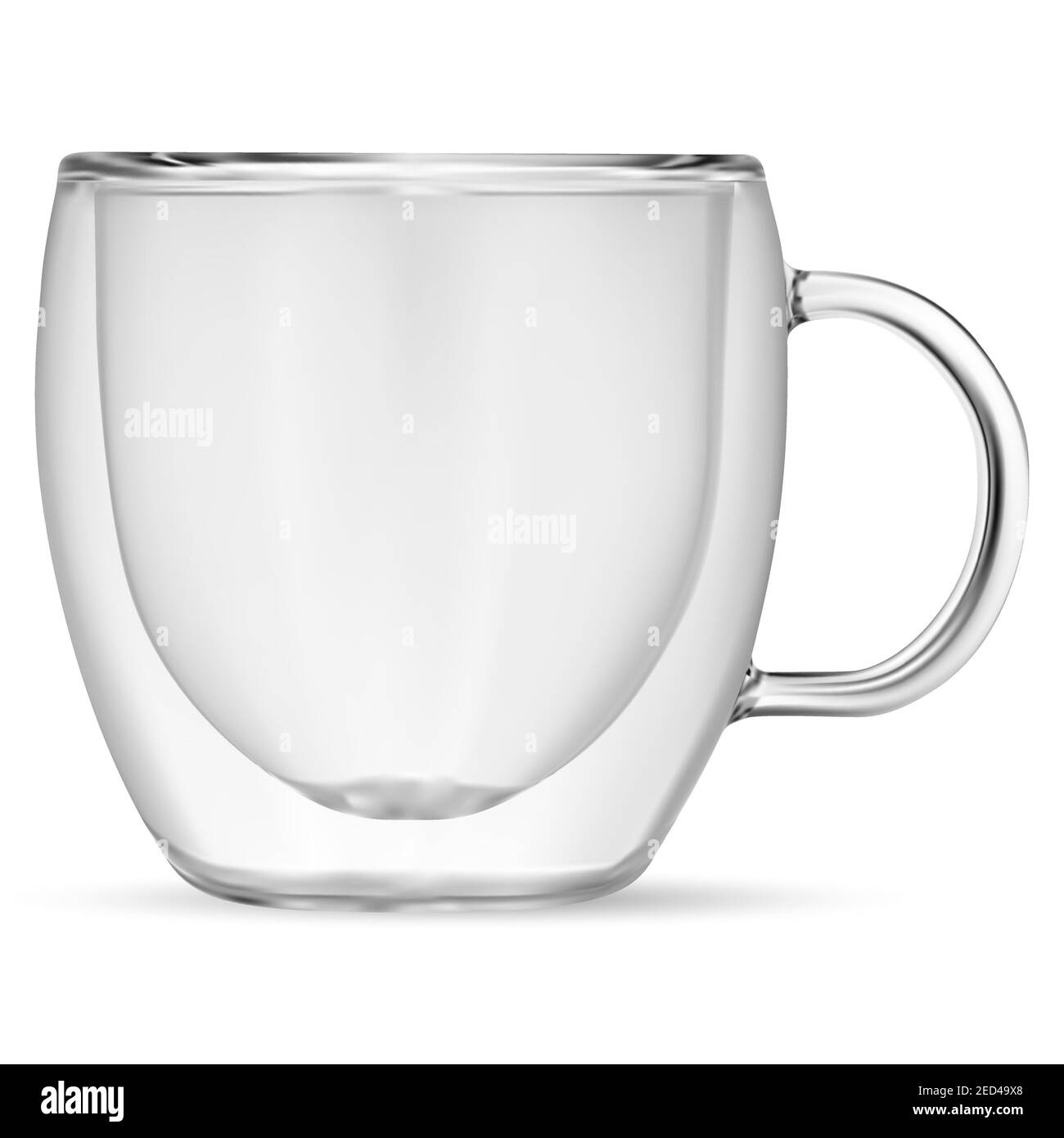 Tazza di caffè in vetro. Tazza da tè trasparente a doppia parete per bevanda calda, illustrazione vettoriale, isolata su sfondo bianco. Espresso o cappuccino macchiato i. Illustrazione Vettoriale Tazza di caffè in vetro. Tazza da tè trasparente a doppia parete per bevanda calda, illustrazione vettoriale, isolata su sfondo bianco. Espresso o cappuccino macchiato i. Illustrazione Vettoriale