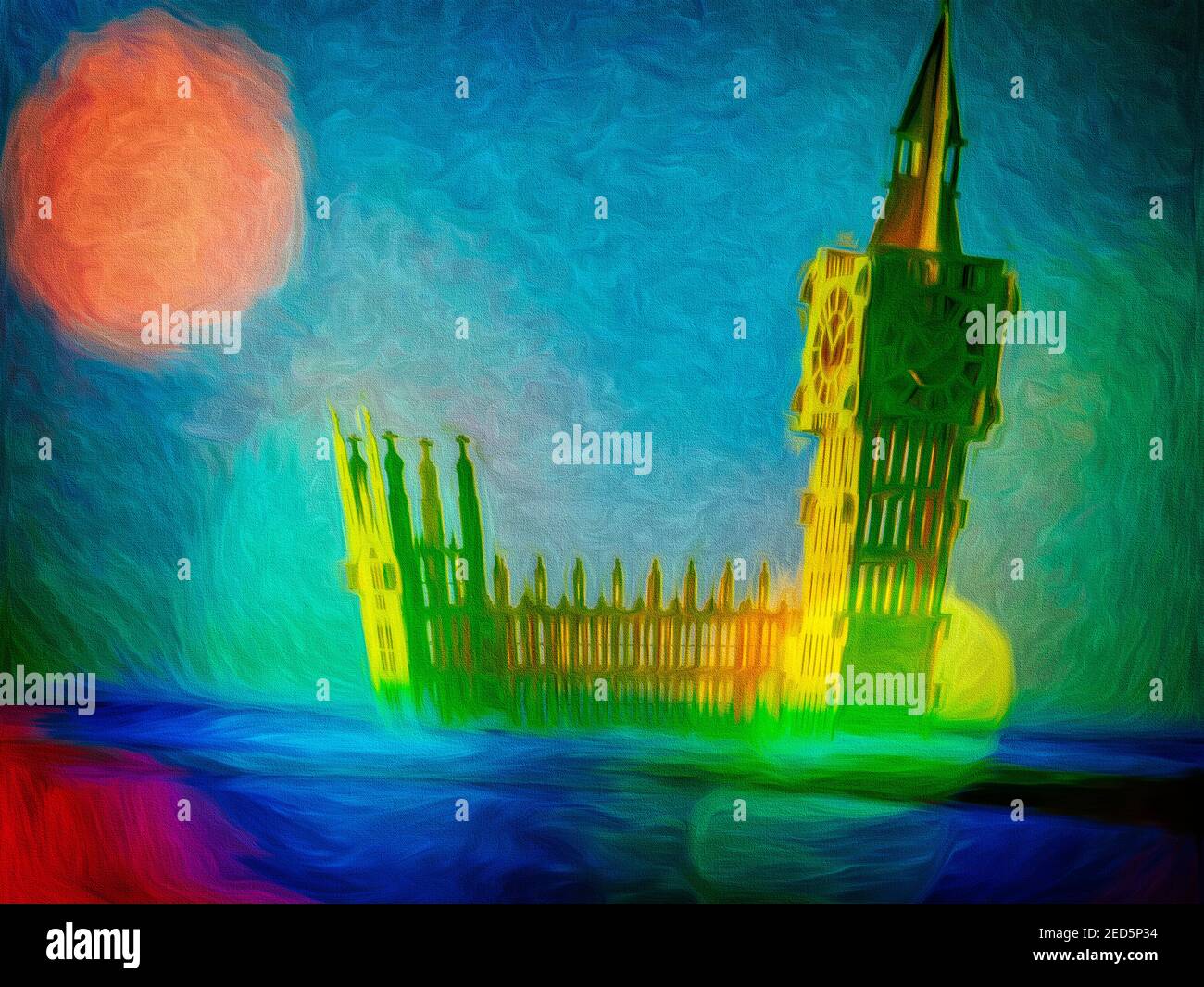 ARTE CONTEMPORANEA: Le case del Parlamento a Londra Foto Stock
