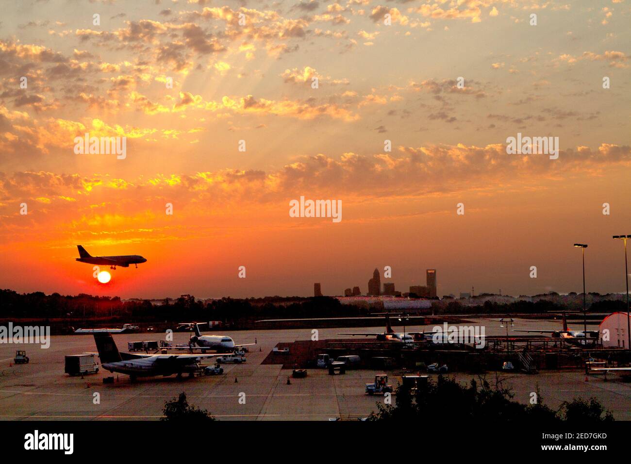 L'Aeroporto Internazionale Charlotte Douglas Foto Stock