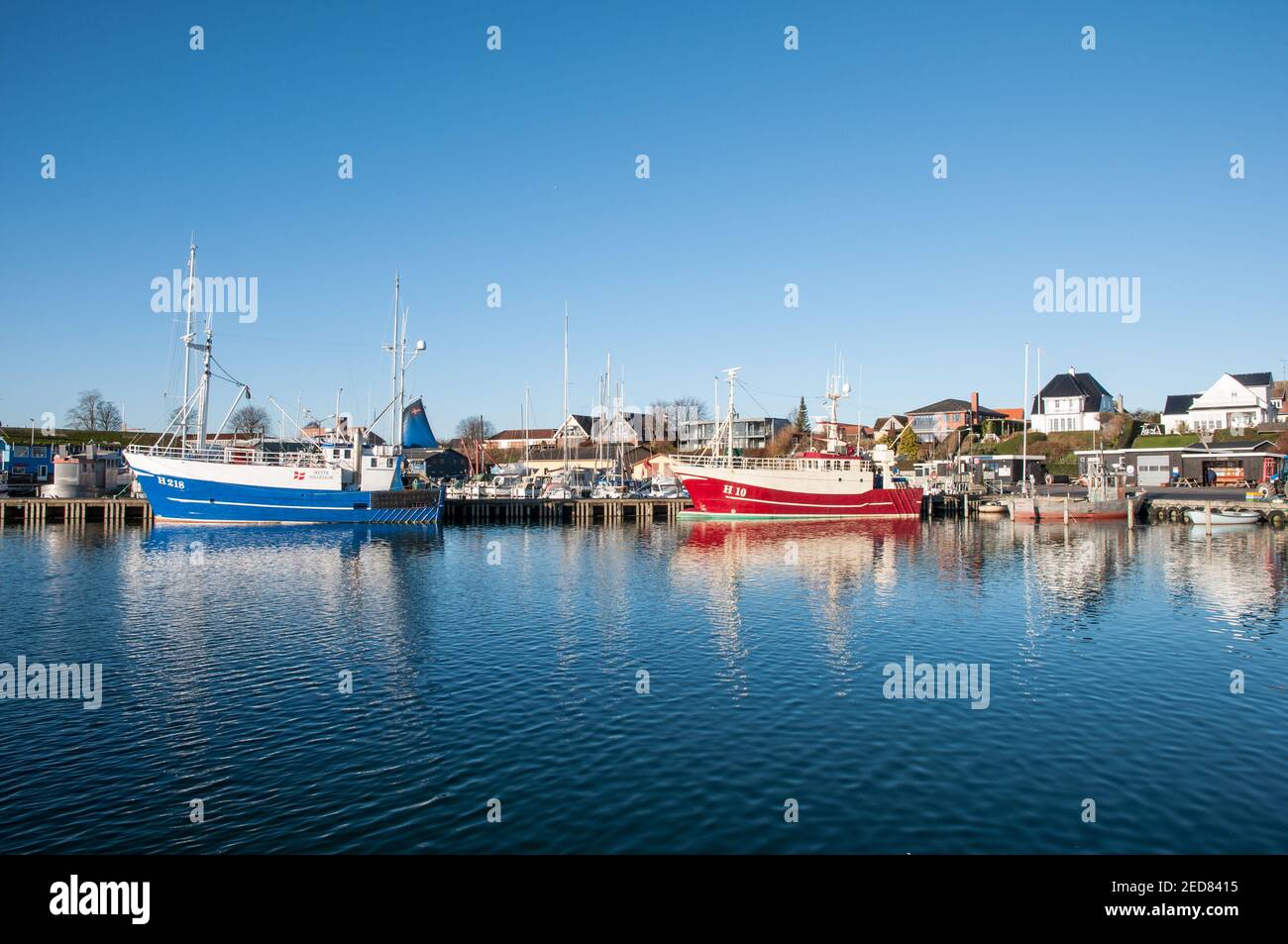 Roedvig Danimarca - 4 dicembre. 2017: Barche da pesca danesi nel porto Foto Stock