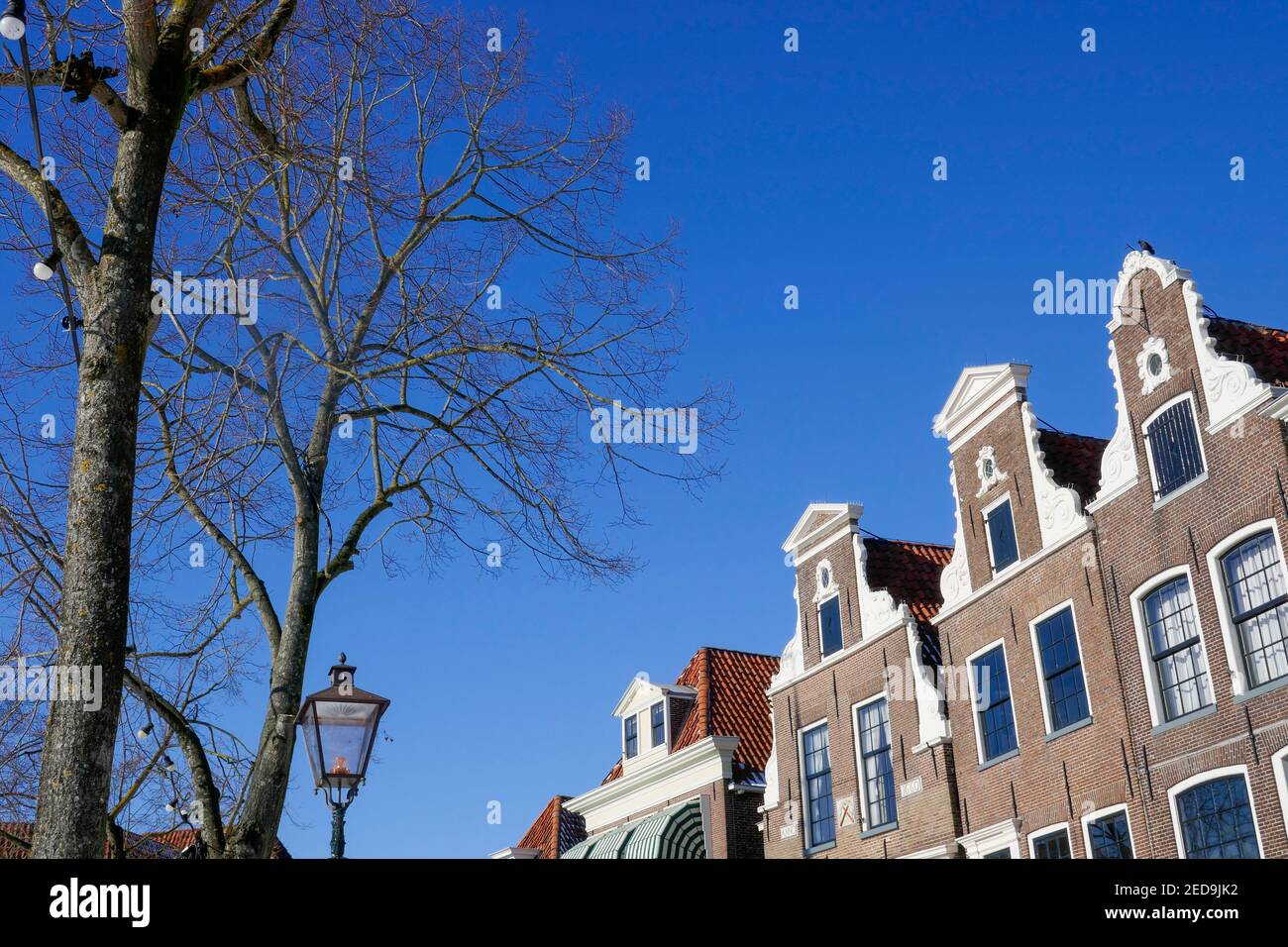 Vista sulla facciata storica di Blokzijl in Olanda Foto Stock