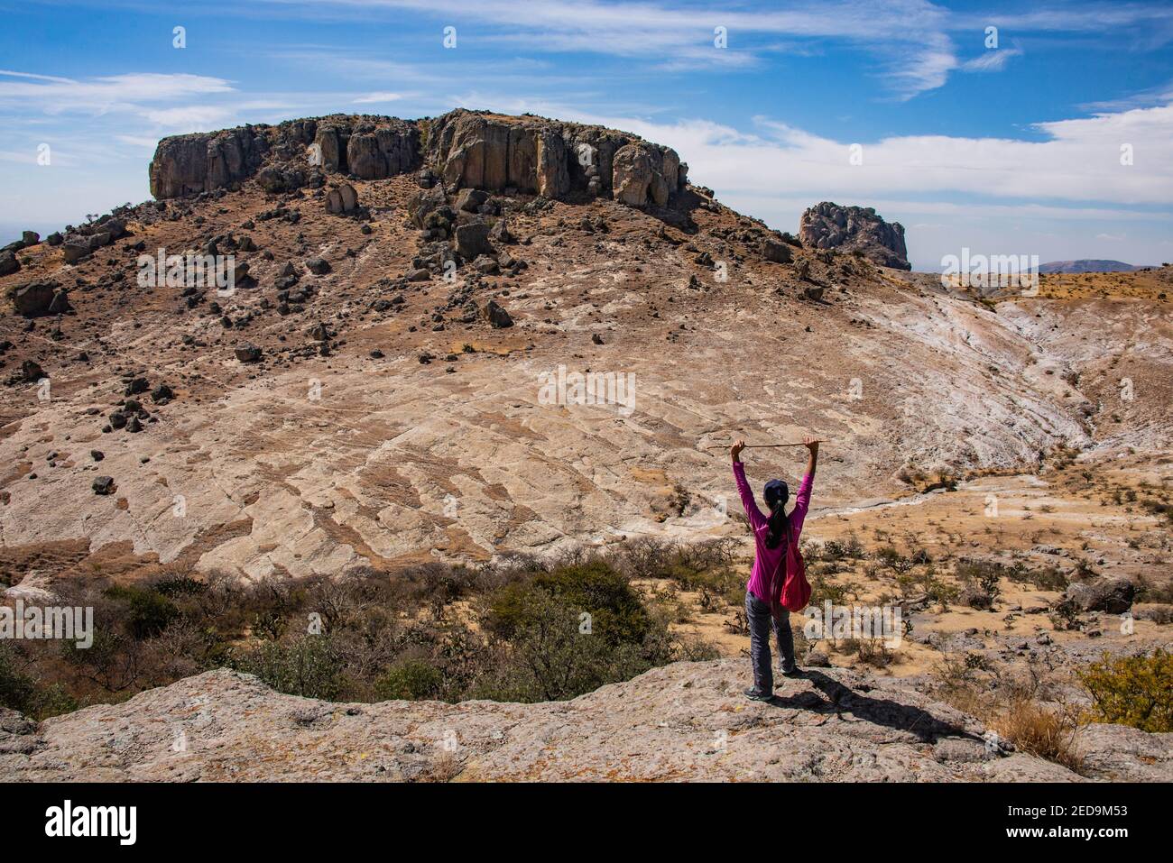 Trekking vicino Cerro de la Bufa - Guanajuato, Guanajuato, Messico Foto Stock