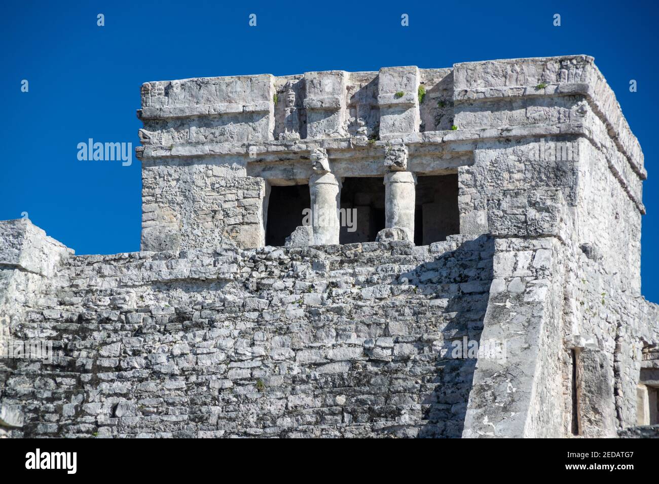 Le rovine maya di Tulum sulla penisola dello Yucatan nello stato di Quintana Roo, Messico Foto Stock