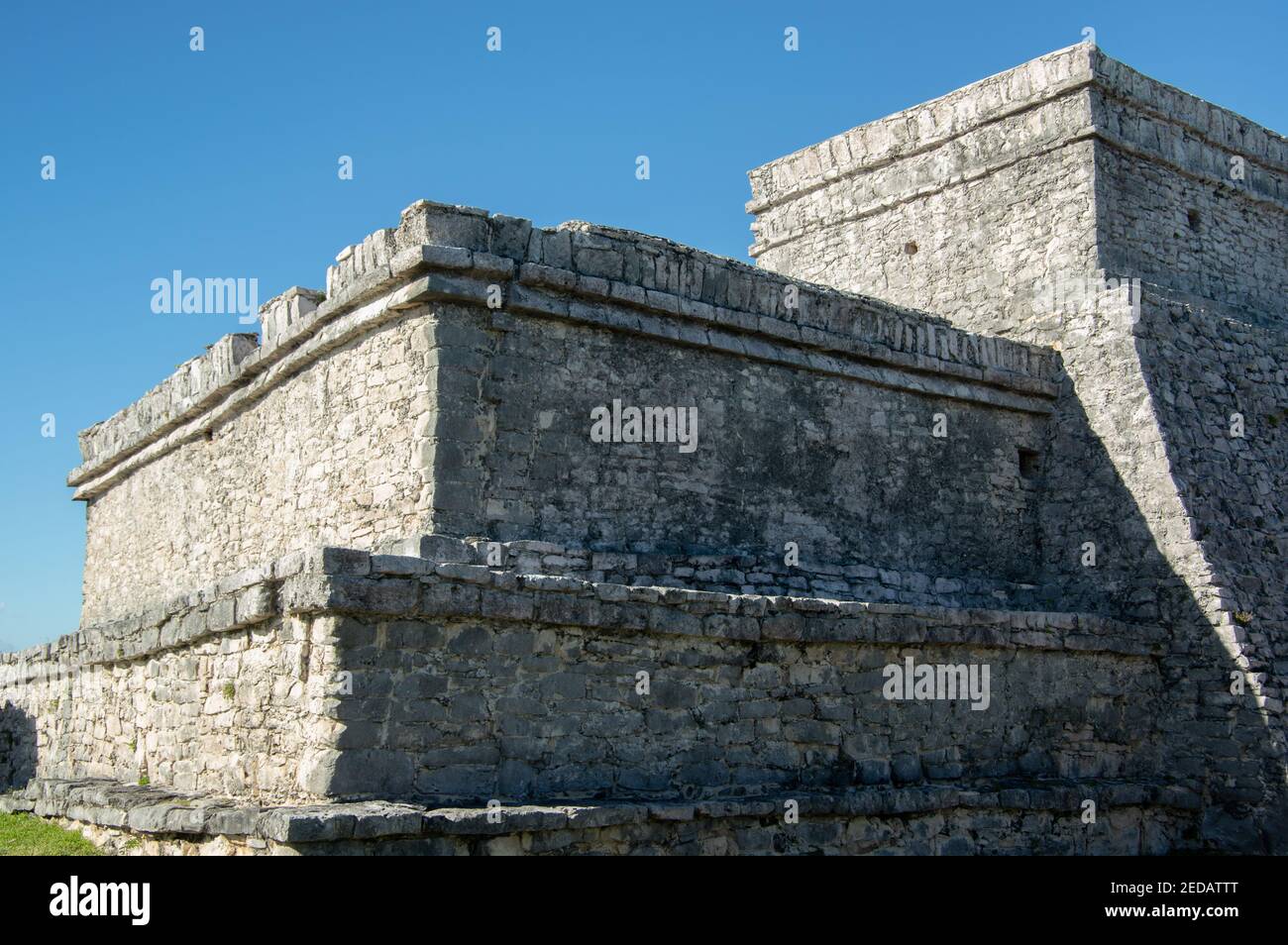 Le rovine maya di Tulum sulla penisola dello Yucatan nello stato di Quintana Roo, Messico Foto Stock