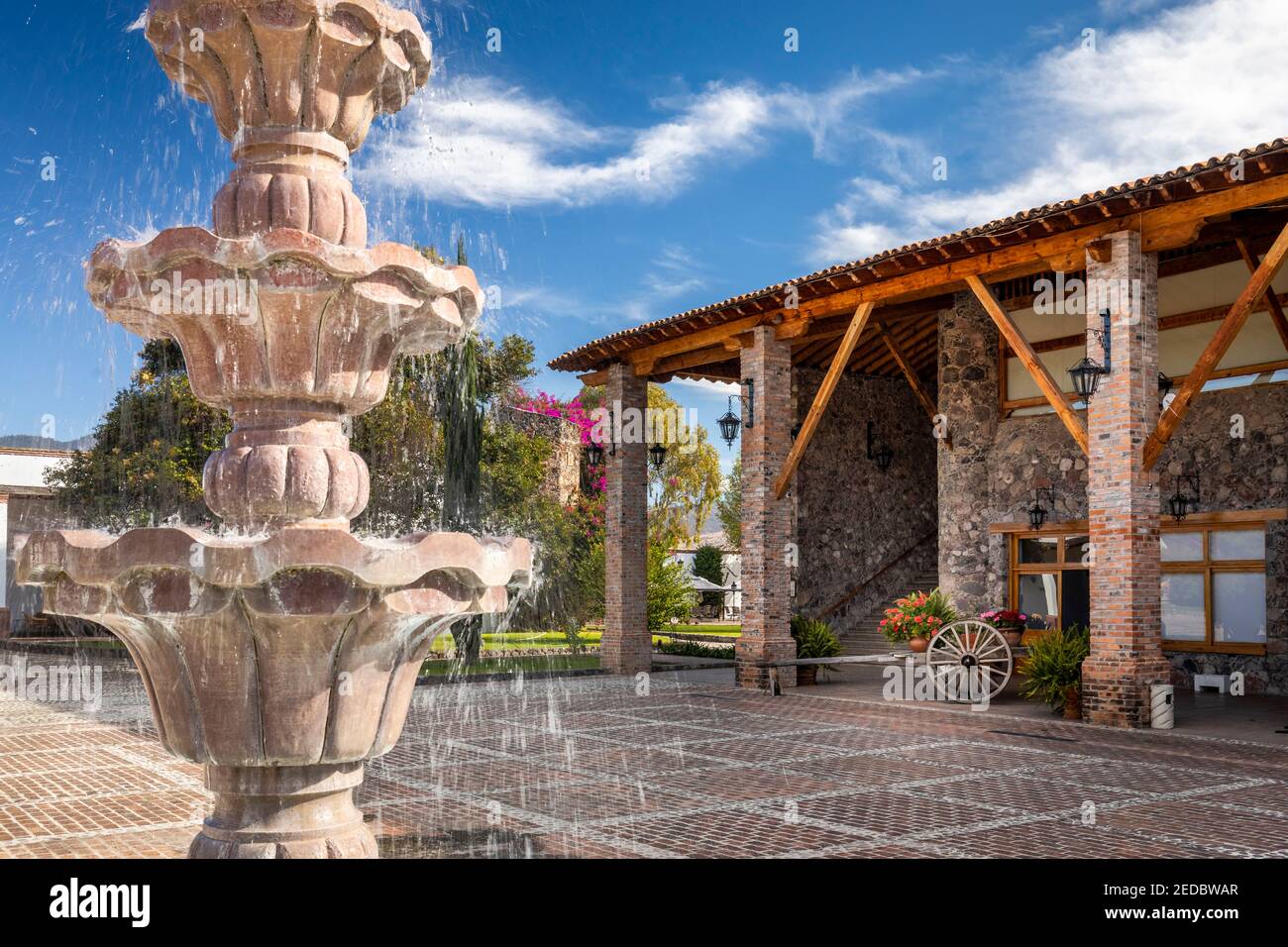 La Cantalagua Hacienda vicino a Contepec, Michoacan, Messico. Foto Stock