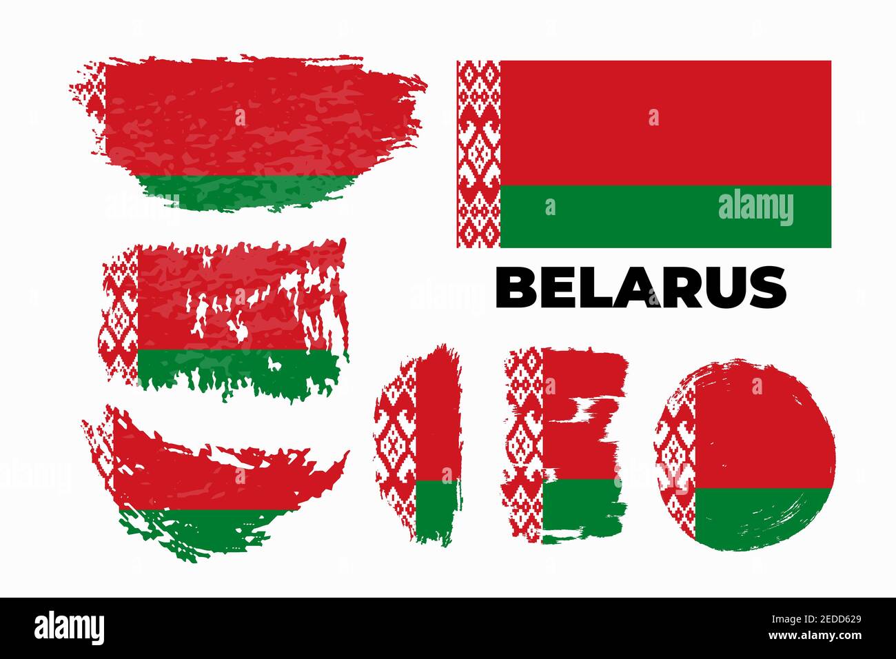 Bandiera grunge della Bielorussia. Illustrazione vettoriale della texture grunge Illustrazione Vettoriale