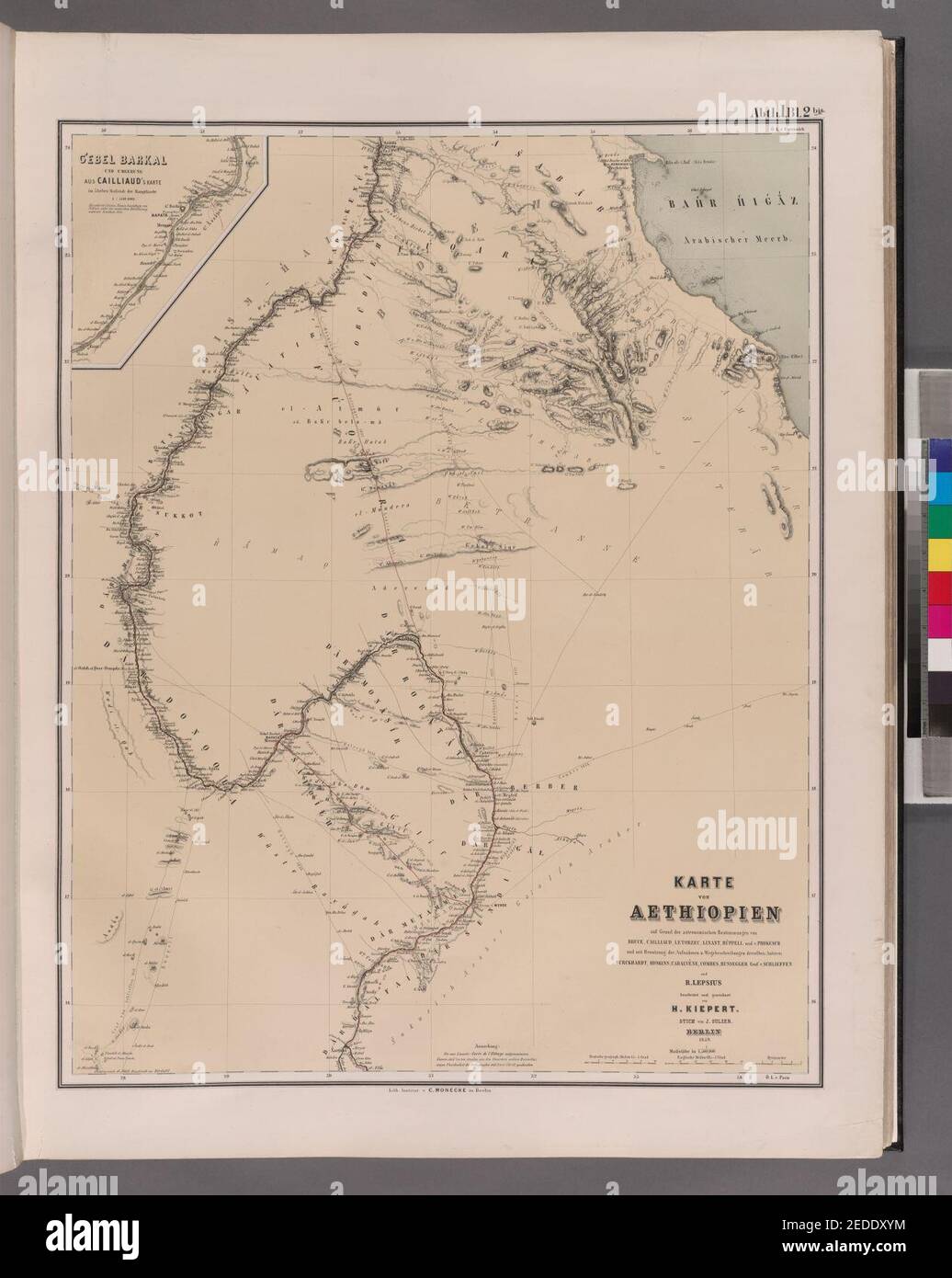 Karte von Aethiopien Foto Stock
