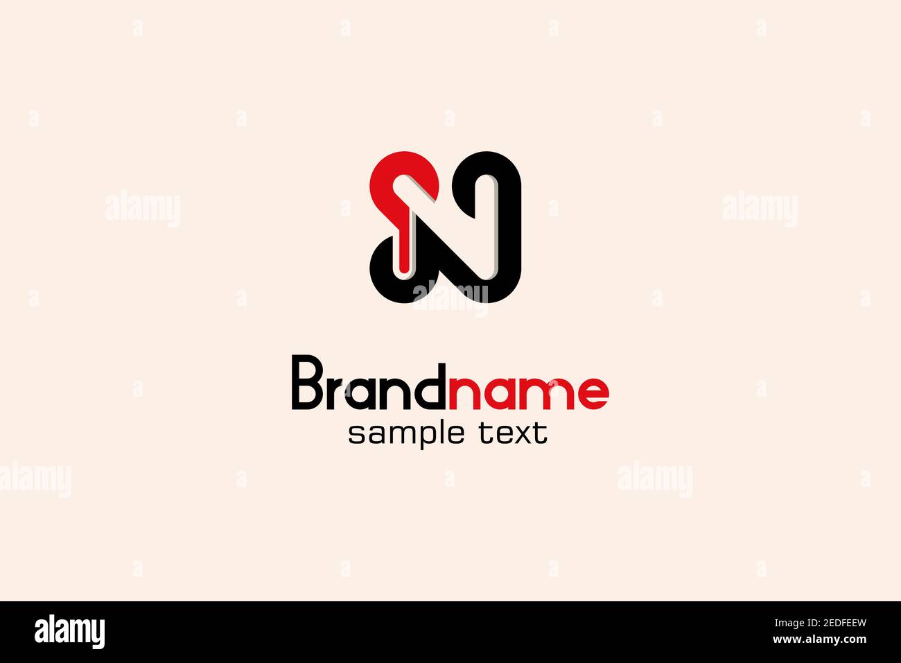 Logo lettera SN Illustrazione Vettoriale