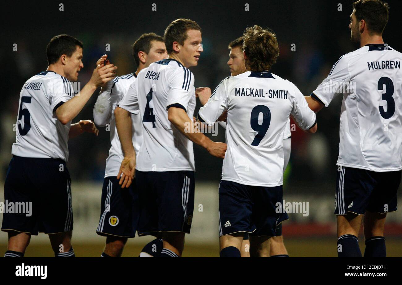 Calcio - Slovenia v Scozia International friendly - Bonifika Stadion, Koper,  Slovenia - 29/2/12 Christophe Berra (C)