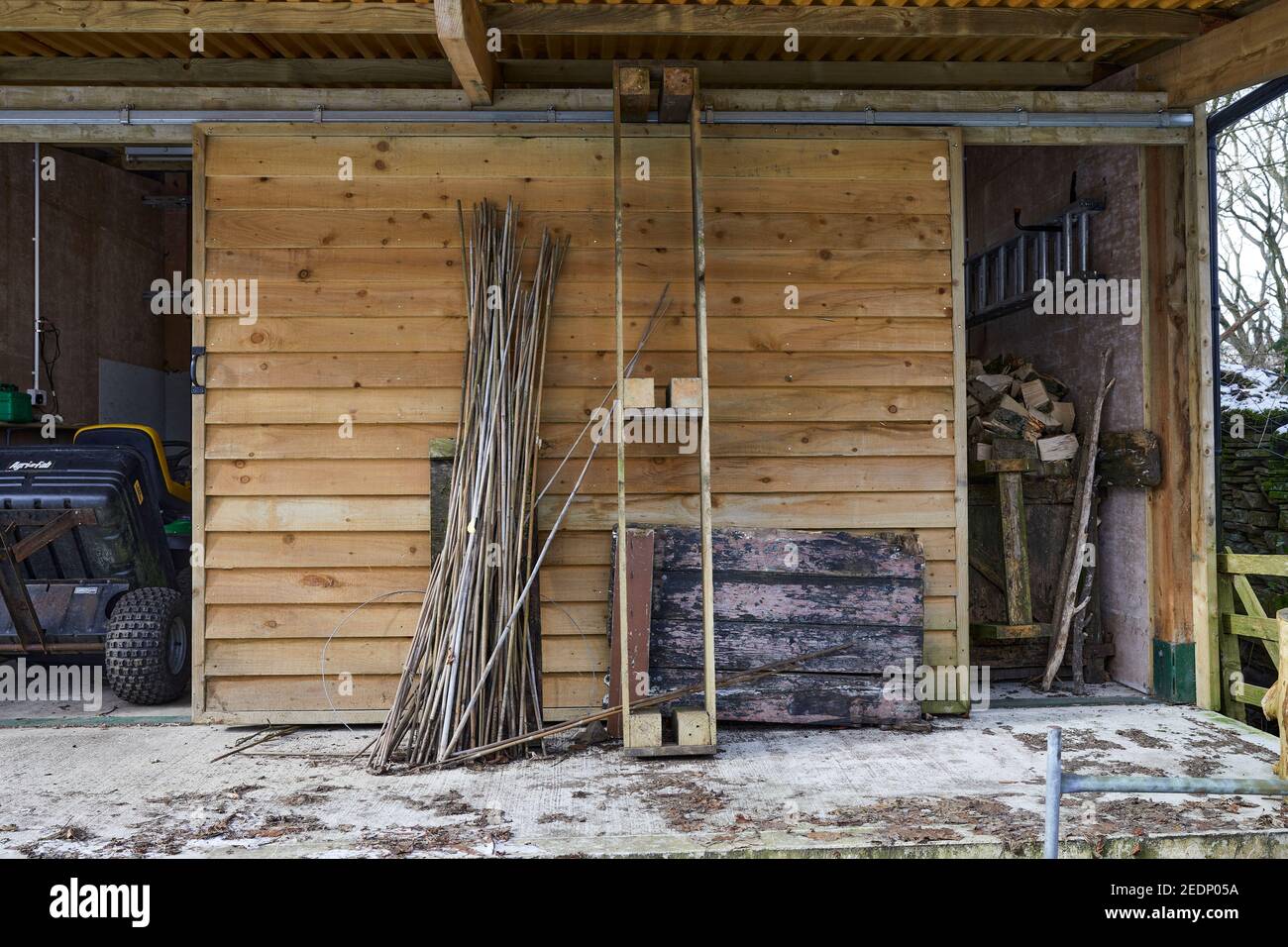 Lavorazione di piccole capannone in Yorkshire Dales. Foto Stock