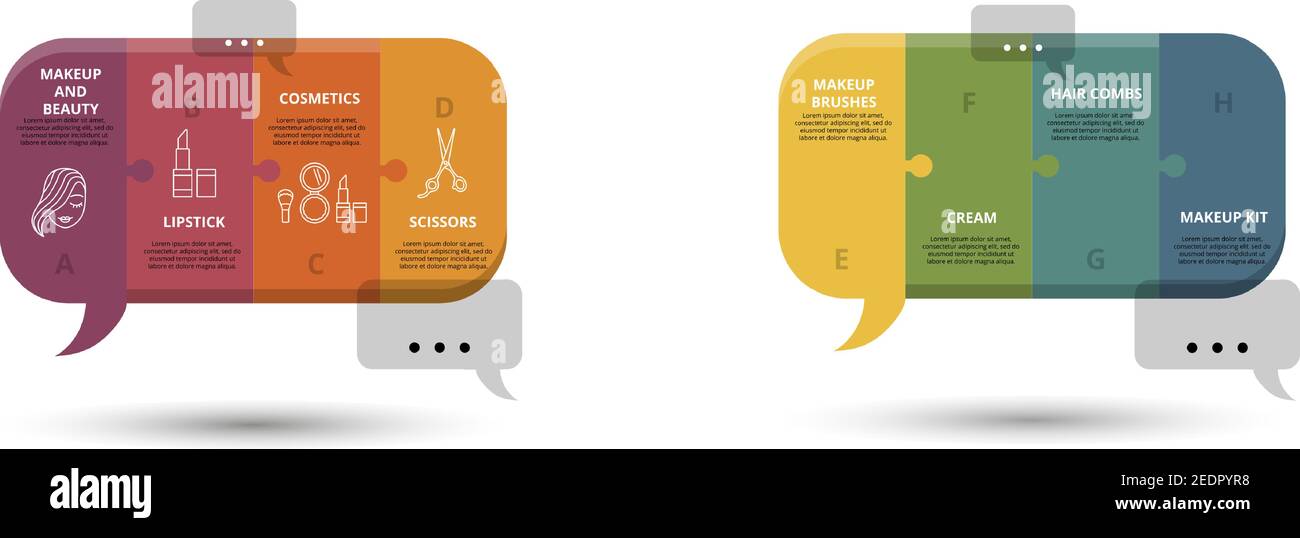 Modello di autenticazione infografica. Icone in colori diversi. Includere codice, Palm Recognozione, Recognozione di impronte digitali, autenticazione dei volti e. Illustrazione Vettoriale
