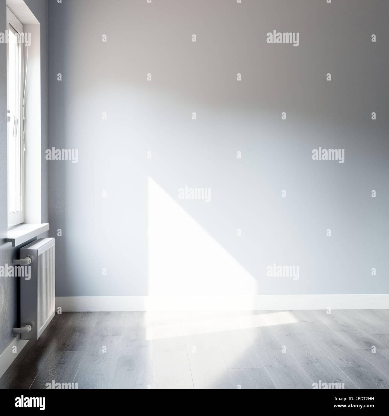 Appartamento interno vuoto. rappresentazione grafica 3d Foto Stock