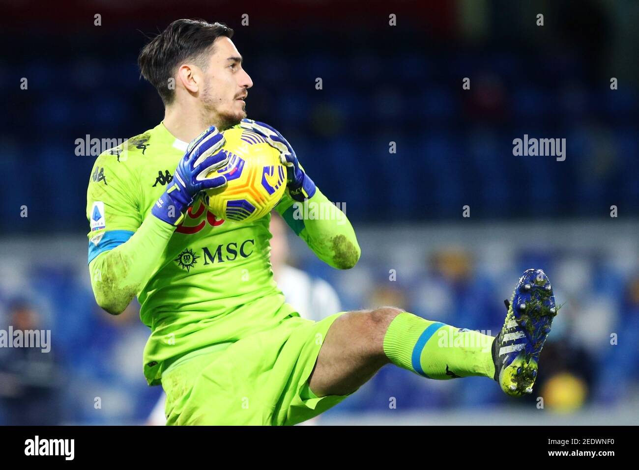 Alex Meret portiere di Napoli in azione durante l'italiano championship Serie UNA partita di calcio tra SSC Napoli e Juv / LM Foto Stock