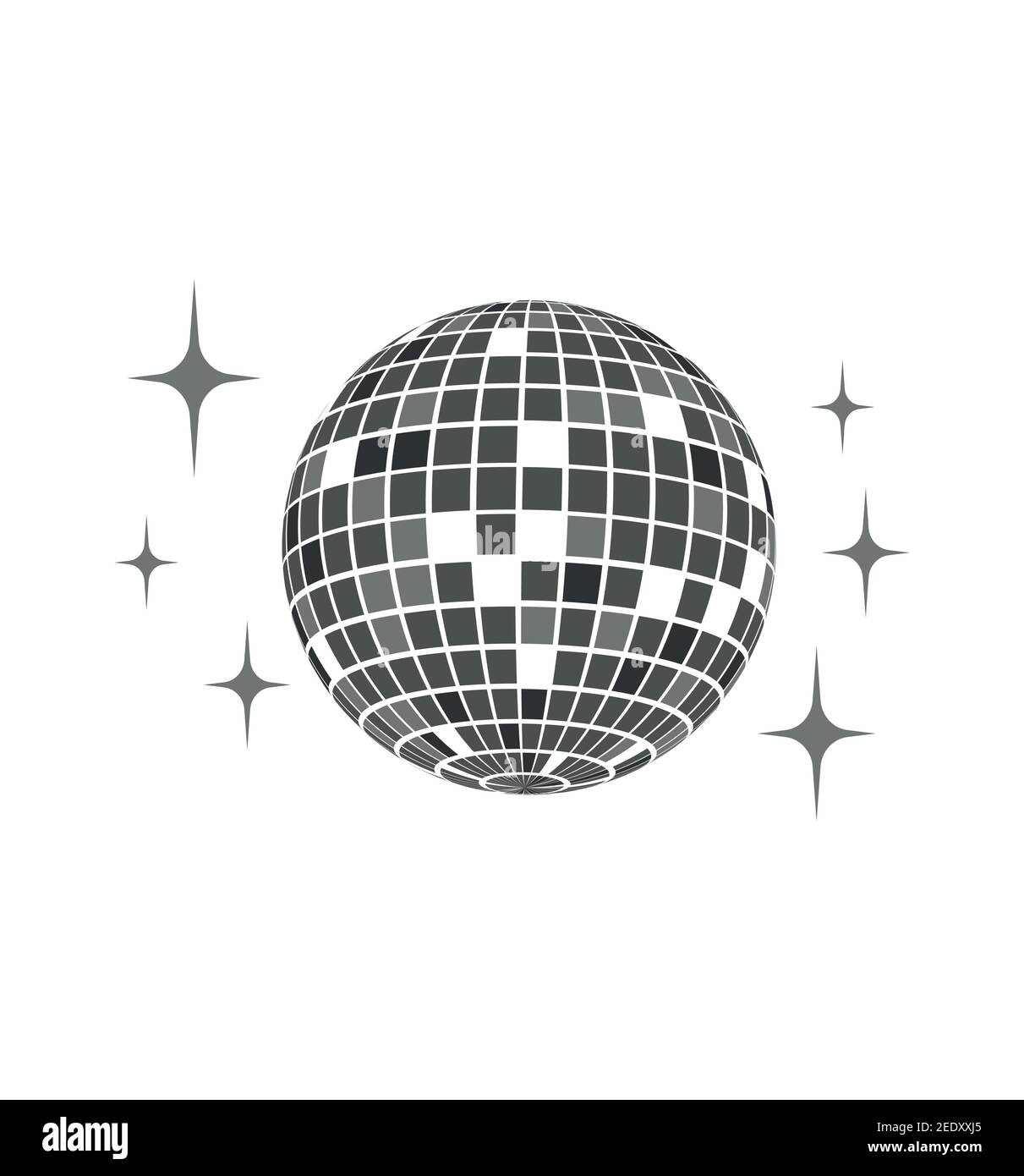 Icona del vettore della palla disco icona del vettore della palla disco Illustrazione Vettoriale