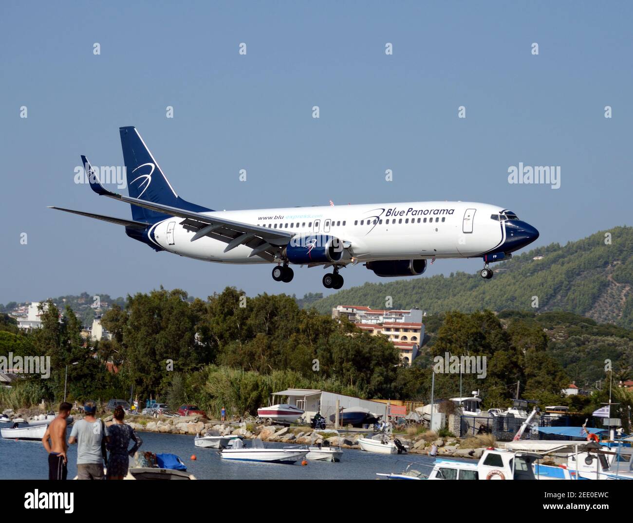 Aeroporto di Skiathos, Grecia Foto Stock