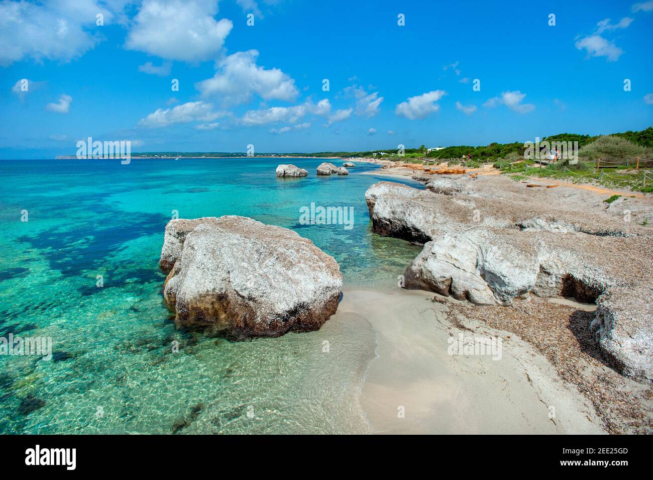 Playa Migjorn, Formentera, Baleari, Spagna Foto Stock