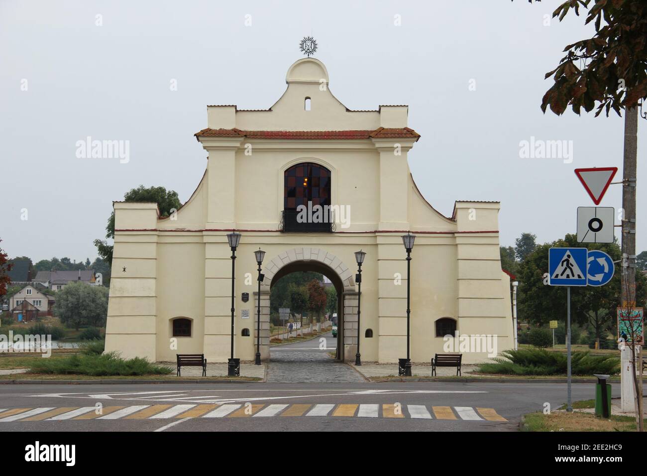 Porta di Slutsk a Nesvizh, Bielorussia Foto Stock