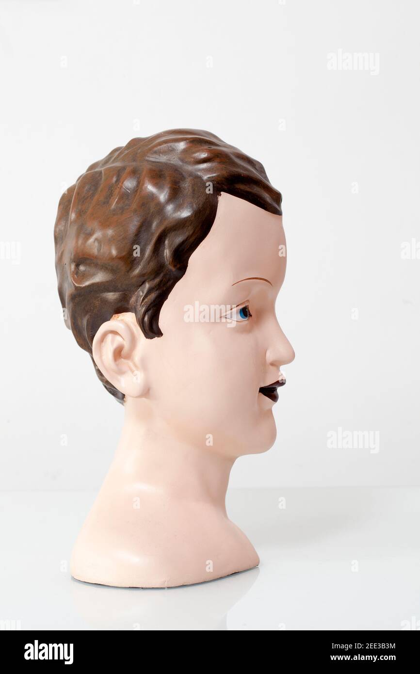 Plastercast testa maschio modello manichino Foto Stock