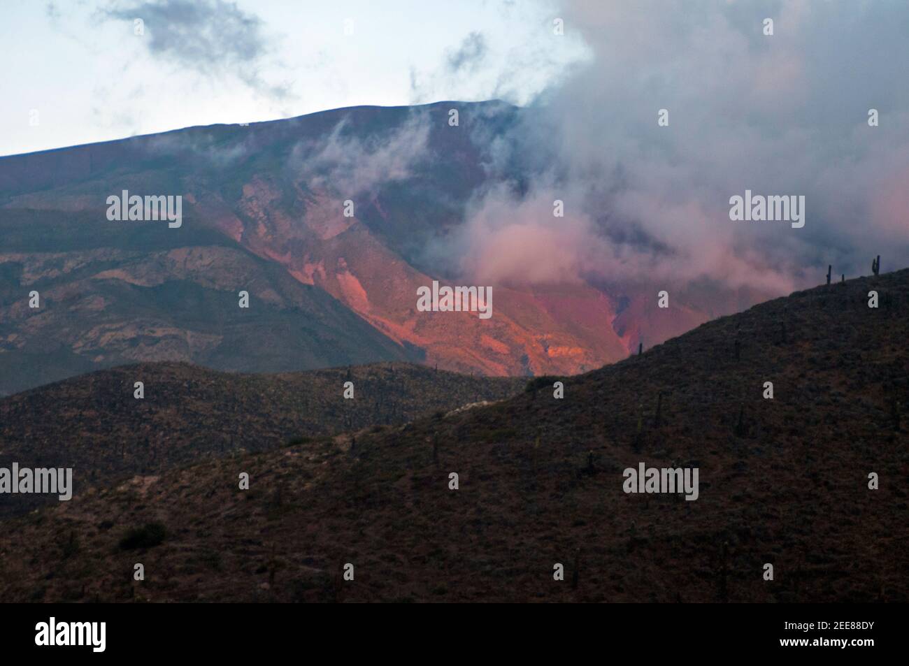 Quebrada de Humahuaca, tramonto. Jujuy, Argentina Foto Stock