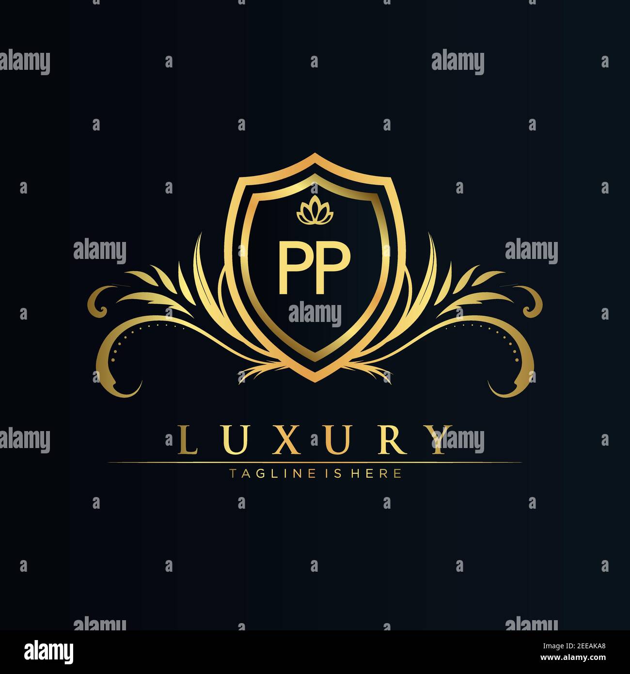 Initial Letter with Royal Template.Elegant with Crown logo vector, Creative lettering Logo Vector Illustration. Illustrazione Vettoriale