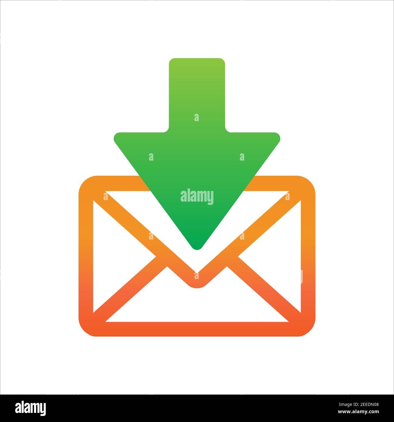 informazioni sull'icona del download del messaggio. concetto dell'icona del design in stile gradiente Foto Stock