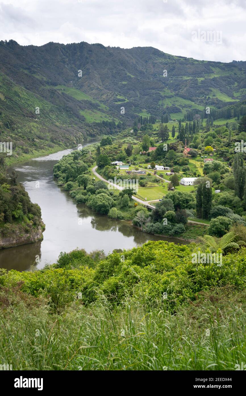 Gerusalemme, fiume Wanganui, Isola del Nord, Nuova Zelanda Foto Stock