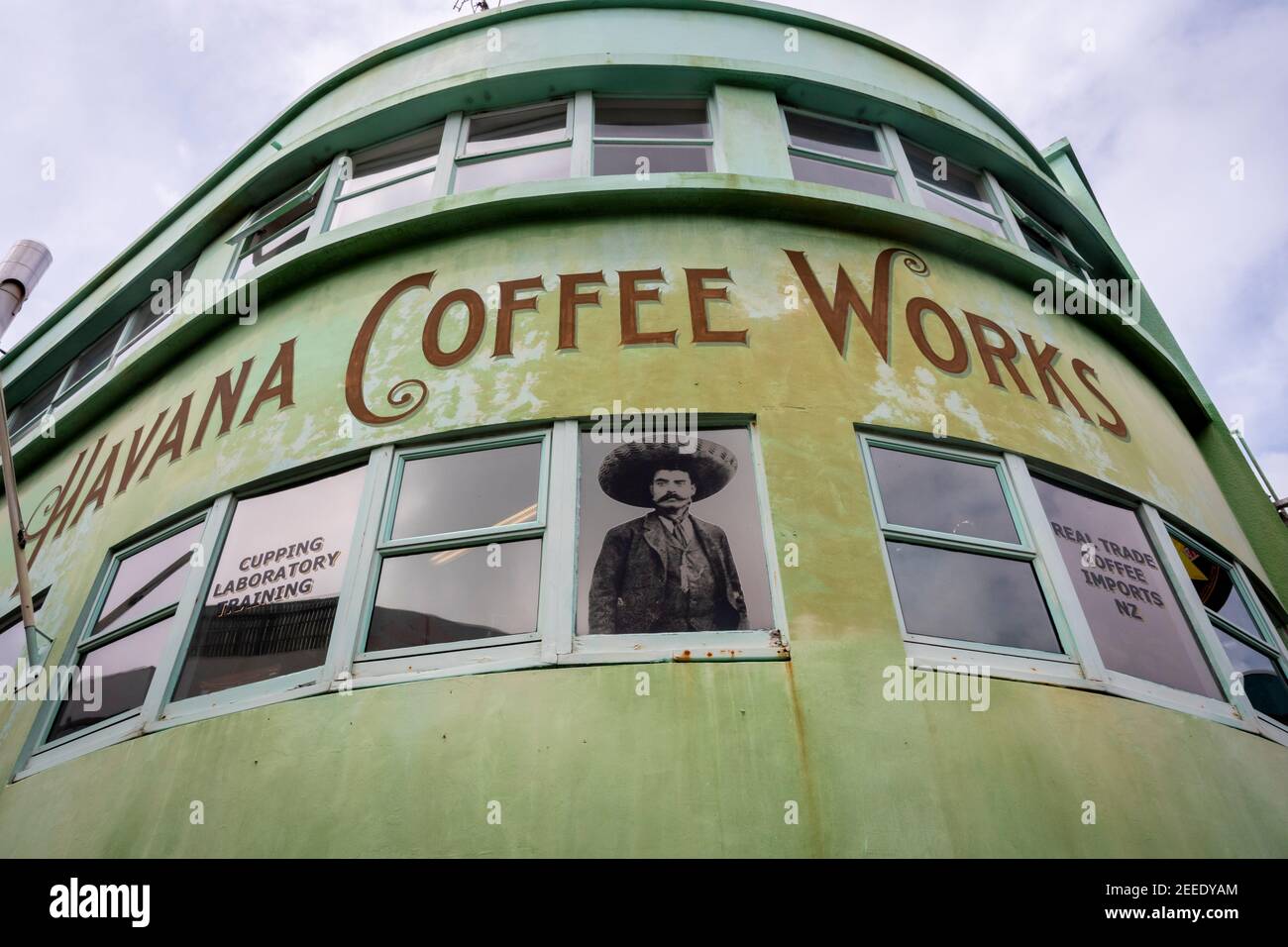 Edificio Art Deco, Havana Coffee Works, Wellington, Isola del Nord, Nuova Zelanda Foto Stock