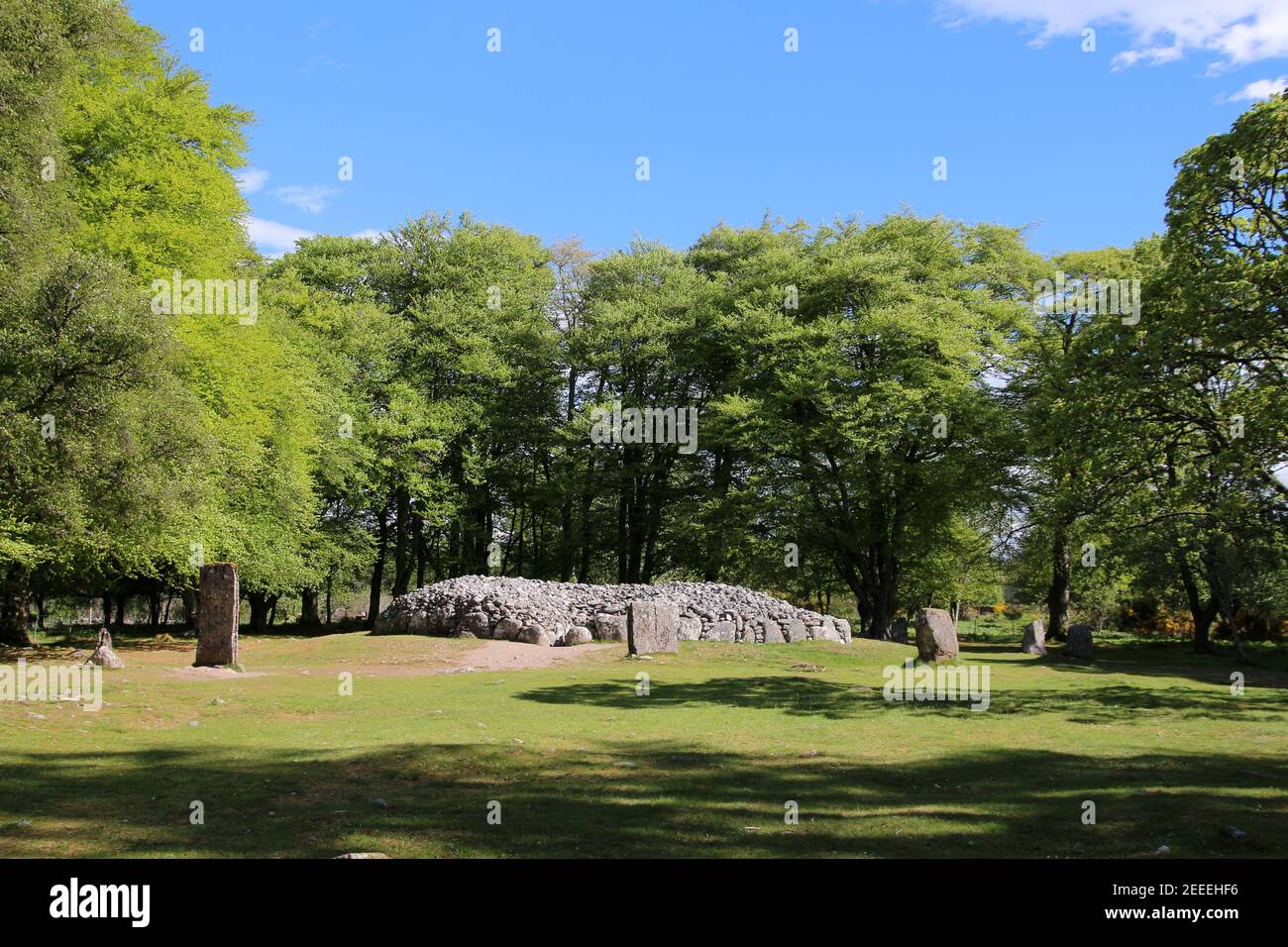 Balnuaran di Clava, Scozia Foto Stock