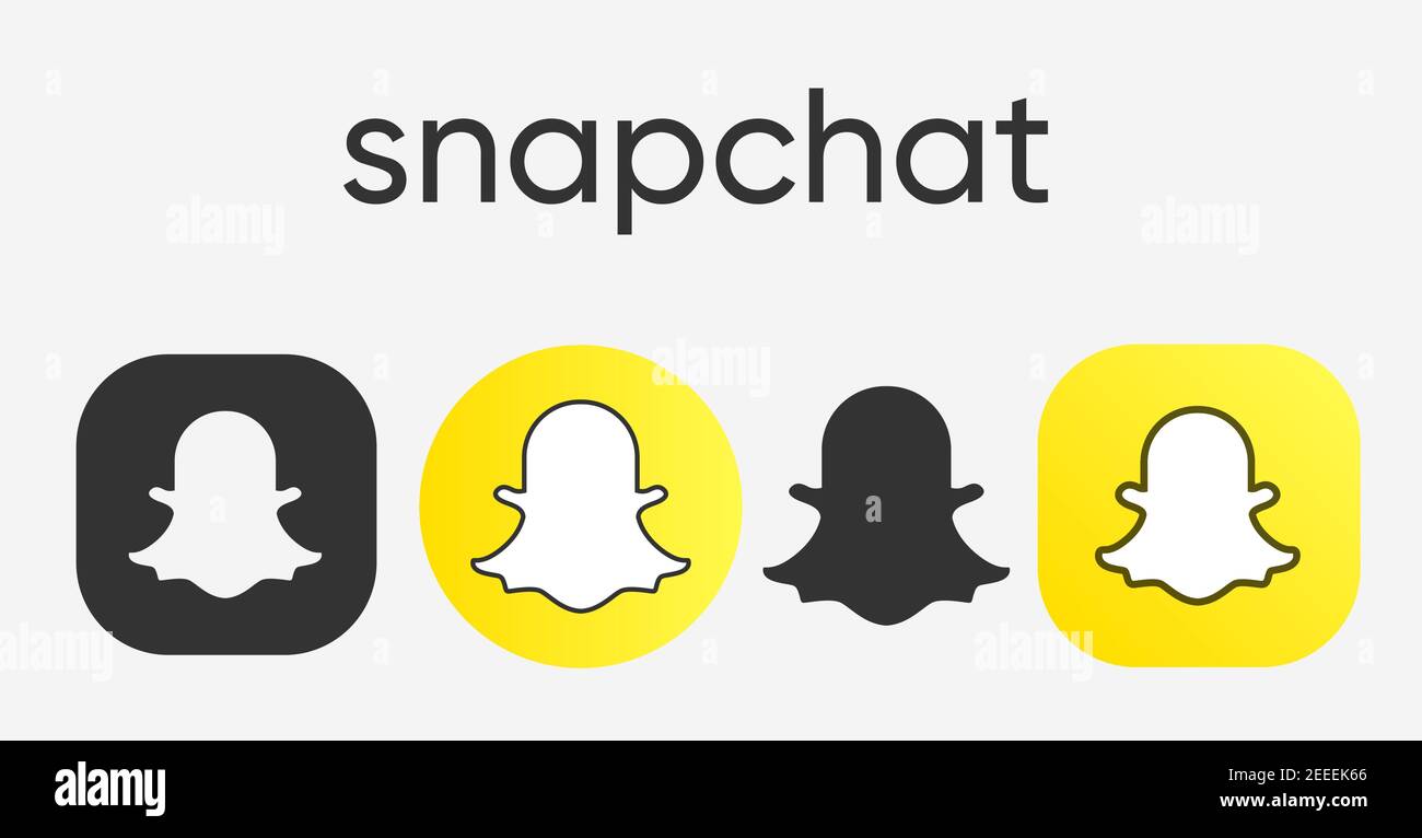 Logo Snapchat isolato su uno sfondo trasparente Illustrazione Vettoriale