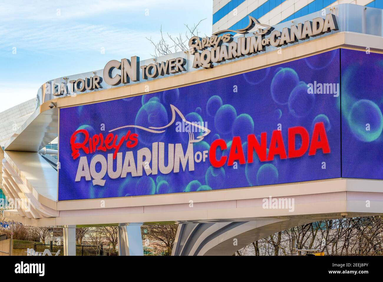 Ripley's acquario segno. Il punto di riferimento è visitato dai bambini per le sue strutture ricreative e mostre didattiche Foto Stock