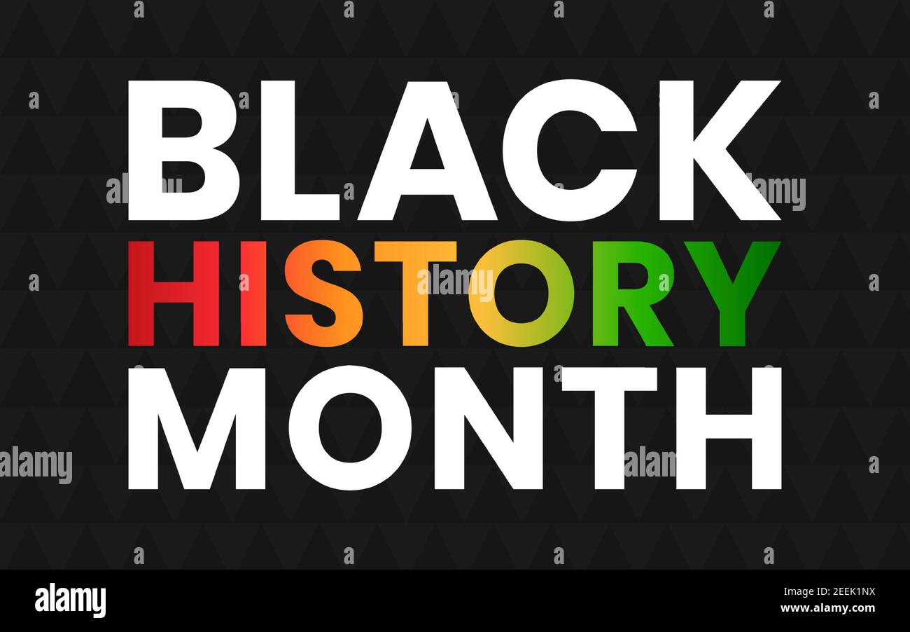 Banner mese storia nera. Illustrazione vettoriale del modello di disegno per il poster o la scheda delle festività nazionali. Celebrazione annuale nel mese di febbraio negli Stati Uniti e. Illustrazione Vettoriale