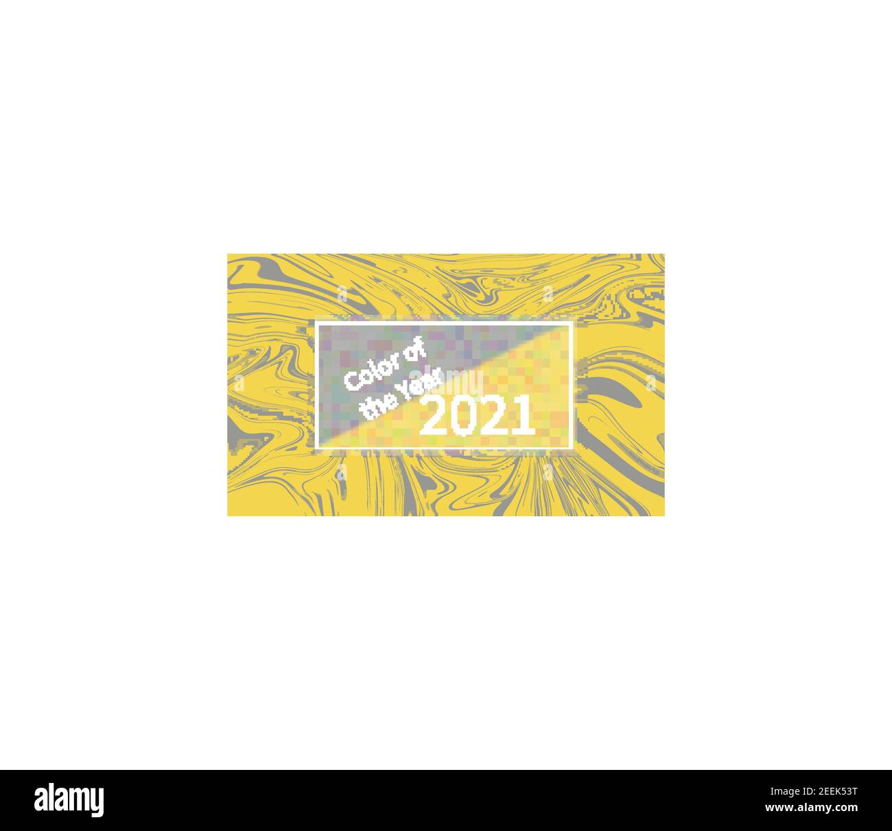 Vinnytsia, Ucraina, 16 gennaio 2021. Sfondo 3D fluido 3D astratto a onda liquida con colori giallo illuminanti e grigio estremo. Illustrazione vettoriale Illustrazione Vettoriale