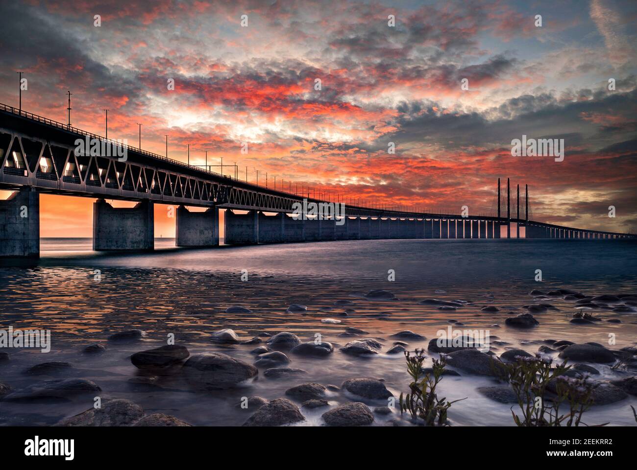 L'Oresund Bridge Foto Stock