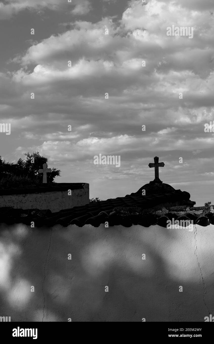 Splendide coppie, campi e paesaggi delle montagne di Cordova in Spagna. Fotografia scattata nel mese di luglio. Foto Stock