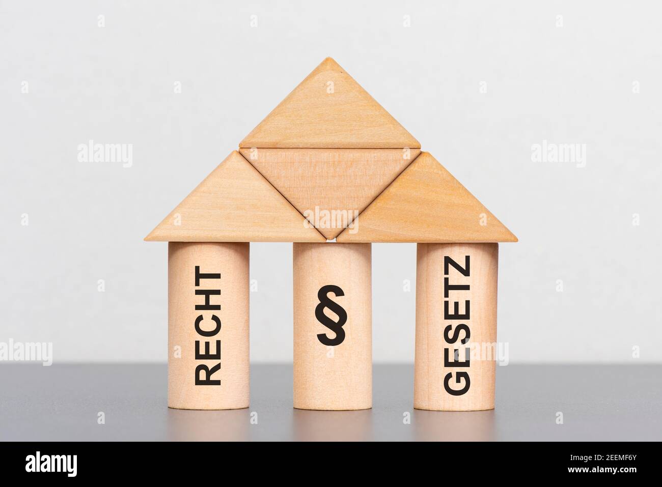 Recht und Gesetz in der Iustiz Foto Stock