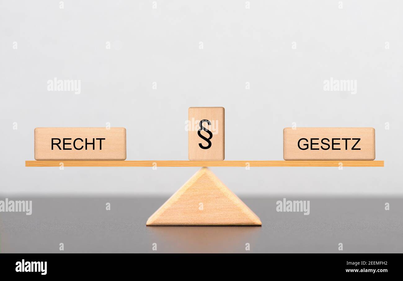 Recht und Gesetz in der Iustiz Foto Stock
