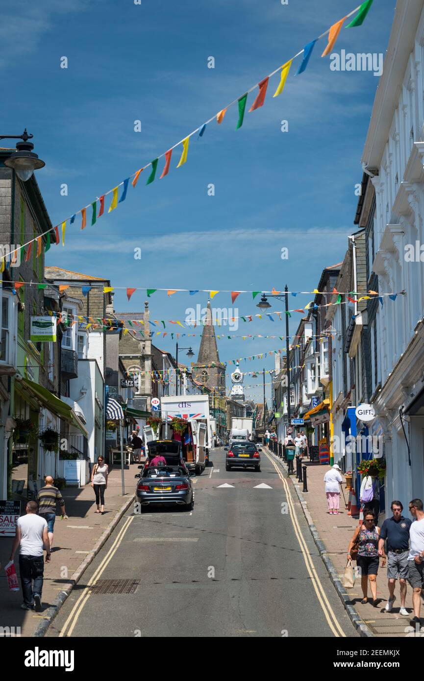 Fore Street, Kingsbridge, Devon, Regno Unito. Foto Stock