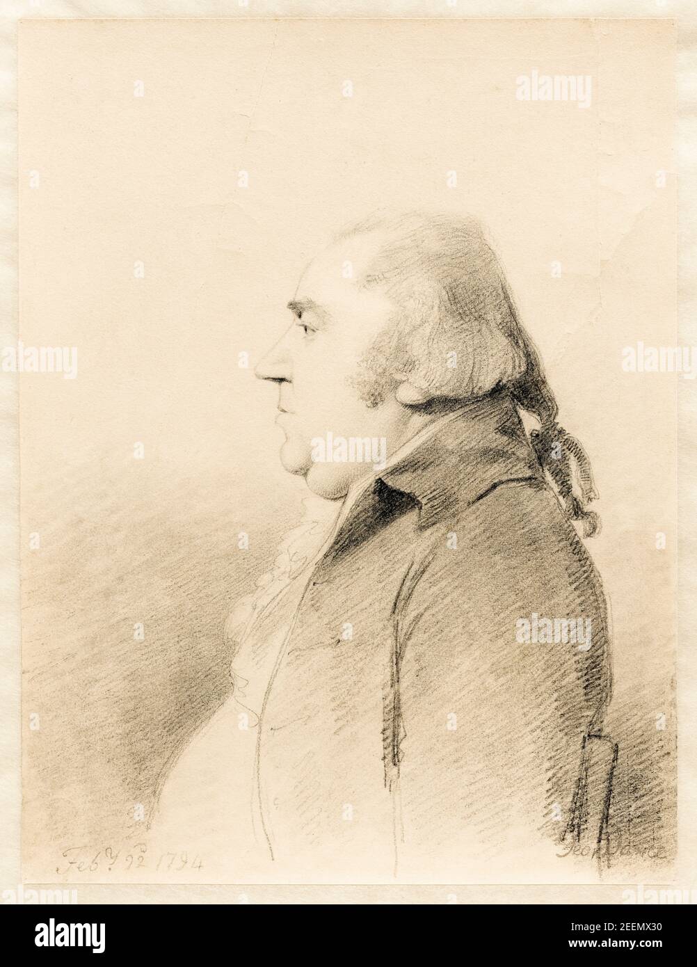 George Stubbs (1724-1806), pittore inglese, ritratto di George Dance il giovane, 1794 Foto Stock