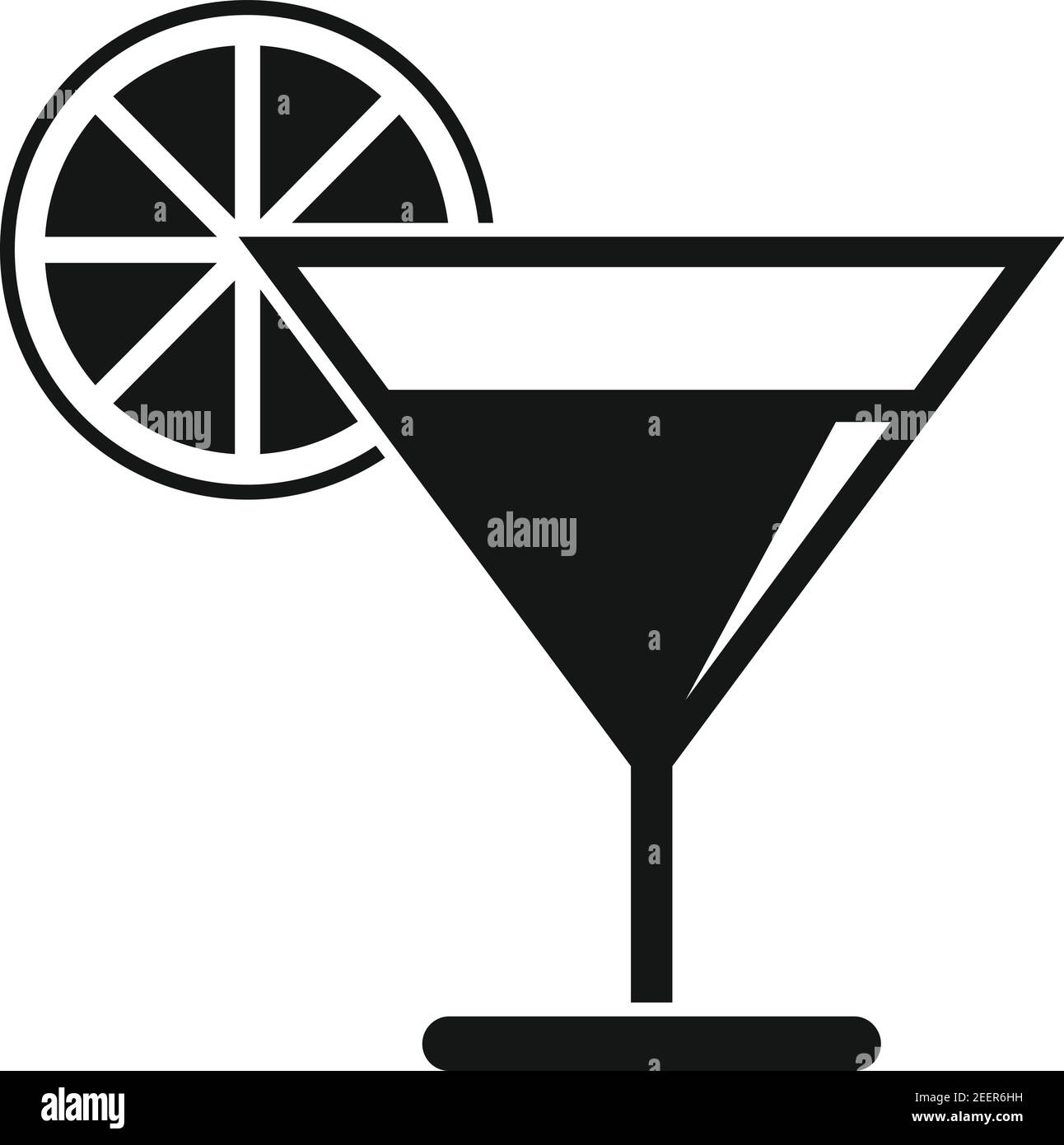 Icona cocktail bar, stile semplice Illustrazione Vettoriale