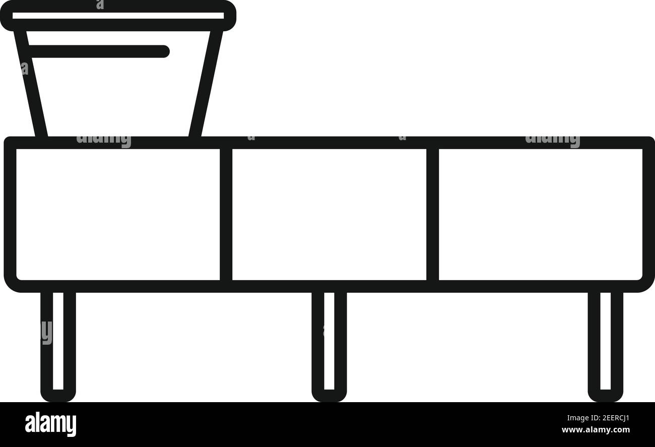 Icona linea enologo, stile contorno Illustrazione Vettoriale